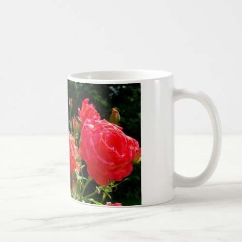 Romantic Coral Roses Coffee Mug