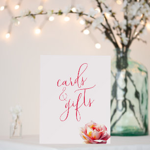Romantic Coral Watercolor Rose Foam Board