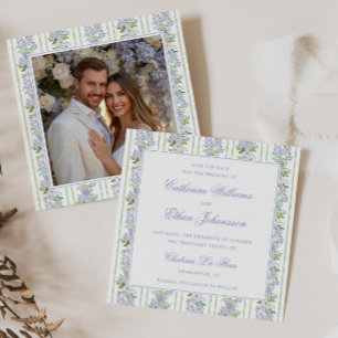 Romantic Cottage Floral Frame Wedding Save The Date