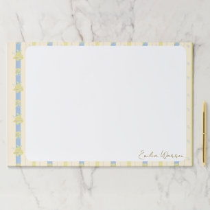 Romantic Cottage Floral Stripes in Soft Tones Paper Pad