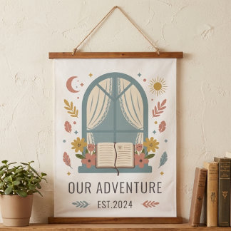 Romantic Cottage Window Flowers Art Print Hanging Tapestry