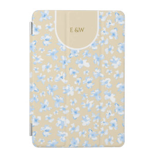 Romantic Cottagecore Blue Floral Customizable iPad Mini Cover