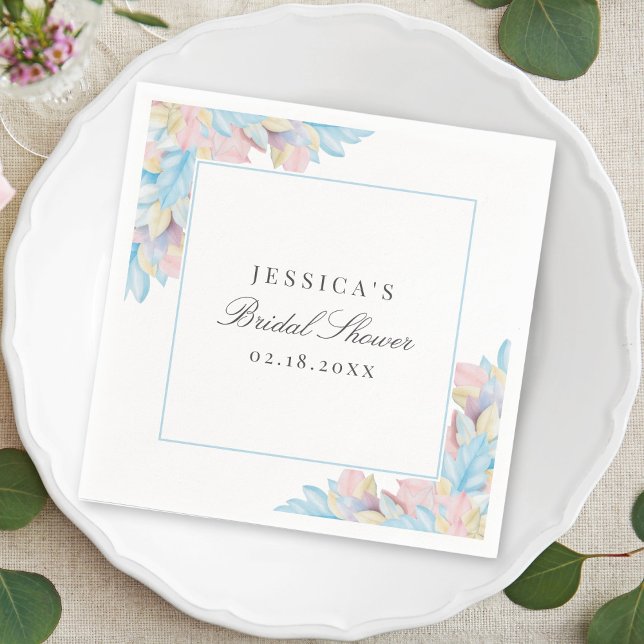 Romantic Country Chic Botanical Bridal Shower Napkins (Creator Uploaded)
