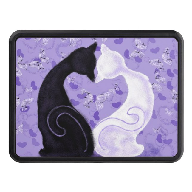 Romantic Couple Cat Hitch Cover (Front)