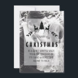 Romantic Couple Custom Photo Christmas Card<br><div class="desc">Calligraphic Merriest Christmas Custom Photo Card</div>
