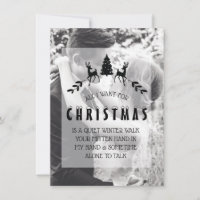 Romantic Couple Custom Photo Christmas Card