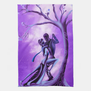 Romantic Couple Dance the Tango Tea Towel