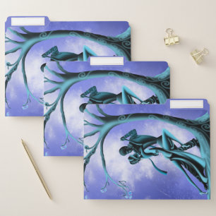 Romantic Couple Dancing the Tango blue File Folder