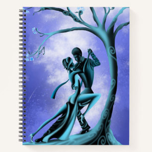 Romantic Couple Dancing the Tango    Blue Notebook