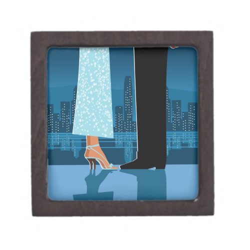 Romantic Couple in City Jewelry Box