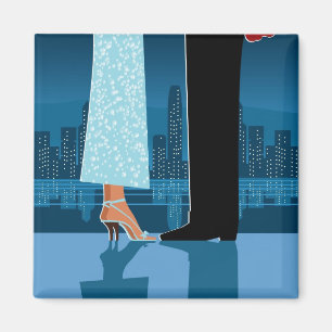 Romantic Couple in City Magnet