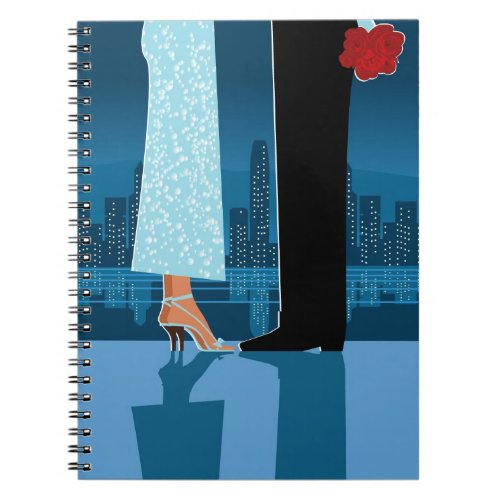 Romantic Couple in City Notebook