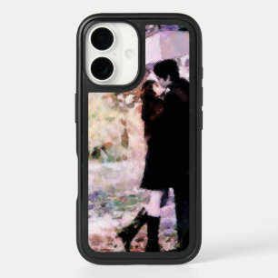 Romantic Couple in Love Kissing in The Rain  iPhone 16 Case