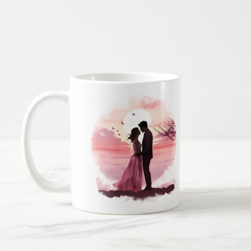 Romantic Couple In Sunset Valentines Day Mug