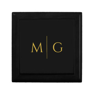 Romantic Couple Initials Personalized Wooden Gift Box