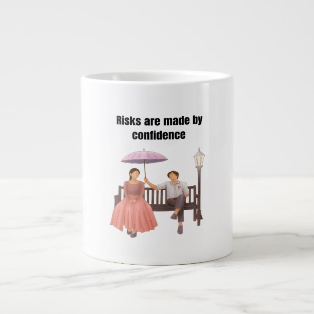Romantic couple love mugh giant coffee mug (Front)