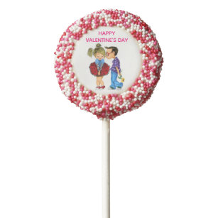 Romantic Couple Love Valentine's Day Chocolate Covered Oreo Pop