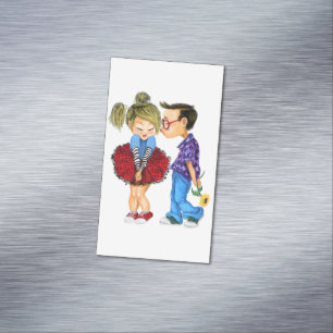 Romantic Couple Love Valentine's Day Magnet Kiss