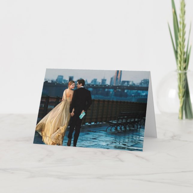 Romantic Couple Love Valentines Greeting Card (Front)