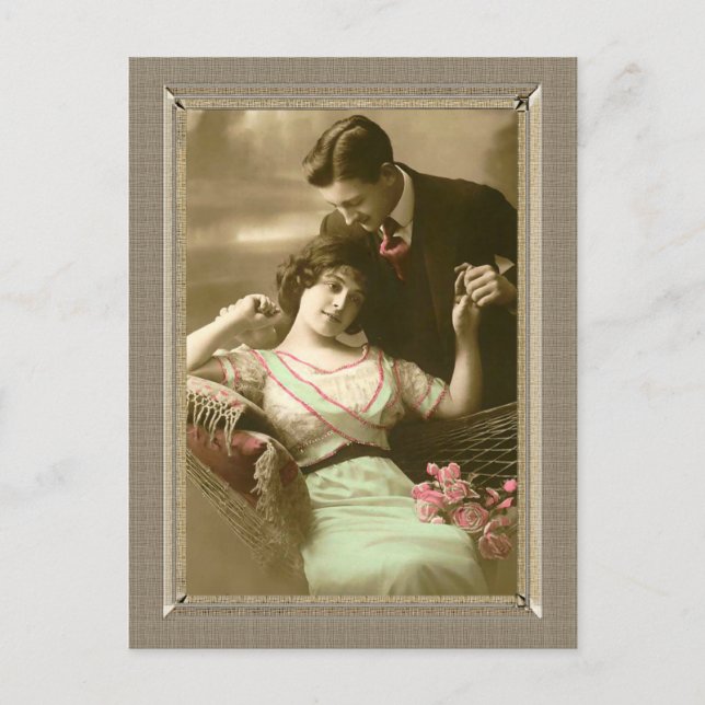 Romantic Couple - loves devotion Postcard (Front)