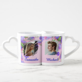 Romantic Couple Mugs | Floral His & Hers Set