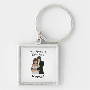 Romantic Couple My Forever Comfort Home Wedding Keychain
