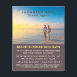 Romantic Couple on Beach, Travel Agent Advert Flyer<br><div class="desc">Romantic Couple on Beach, Travel Agent Advertising Flyers By The Business Card Store.</div>