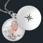 Romantic Couple Photo Locket<br><div class="desc">Beautiful sterling silver locket for your loved one, which you can personalize with your favorite photo. The romantic wording reads "My Only One" and appears over your photo as a black text overlay in modern script typography. A lovely keepsake for a silver wedding anniversary, engagement or special occasion. Please browse...</div>