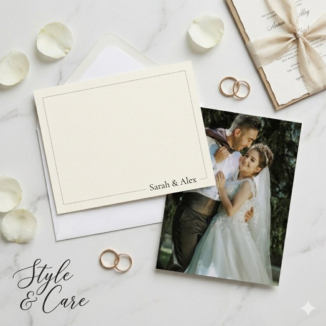 Romantic Couple Photo Personalized Note Card (Romantic Couple Photo Personalized Note Card)
