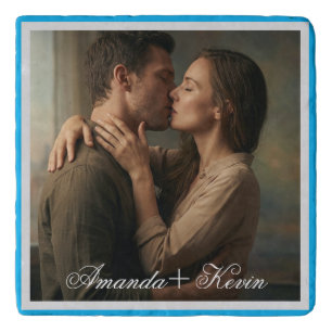 Romantic Couple Photo Trivet Personalized Gift