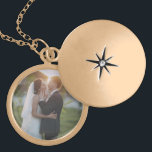 Romantic couple photo Wedding Gold Plated Necklace<br><div class="desc">Celebrate your love story with a romantic couple photo wedding design. Perfect for invitations,  thank you cards,  or keepsakes,  this timeless layout showcases your favorite photo in elegant,  wedding-ready style.</div>