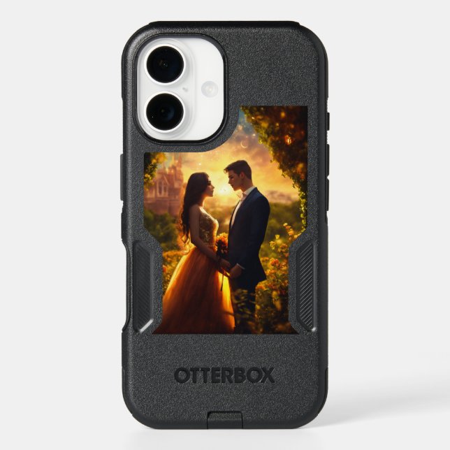 Romantic Couple Print iPhone Case. (Back)