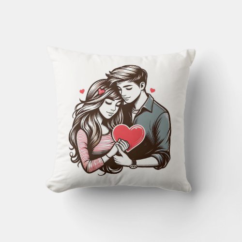 romantic couple print pillows