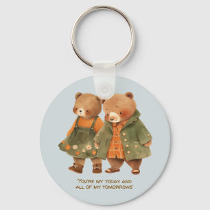 Romantic Couple’s Quote Keychain