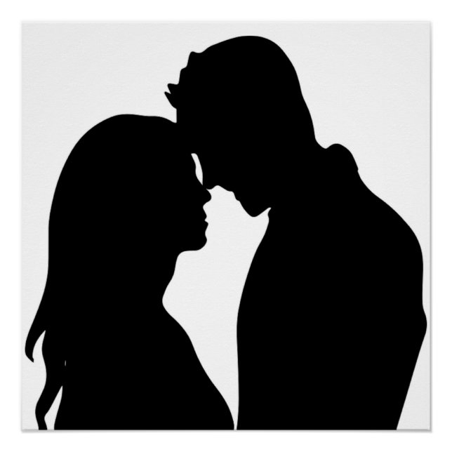 ROMANTIC COUPLE SILHOUETTE POSTER (Front)