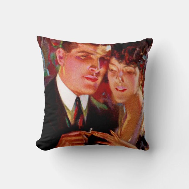Romantic Couple Throw Pillow (Front)