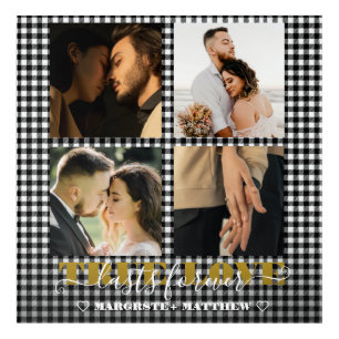 Romantic Couple True Love 4 Photo & Quote Acrylic Print