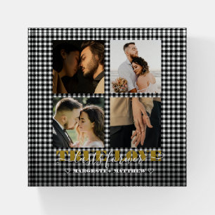 Romantic Couple True Love 4 Photo & Quote Paperweight