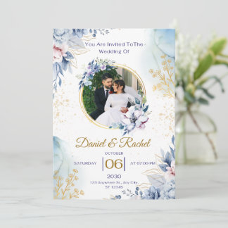 romantic couple wedding floral  celebration design invitation