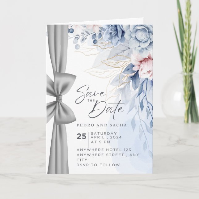 Romantic Couple Wedding Invitation Card (Front)