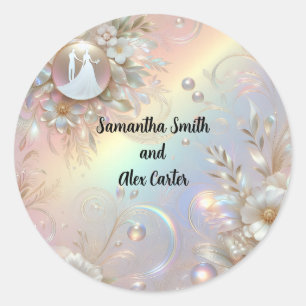 Romantic Couple Wedding Stickers