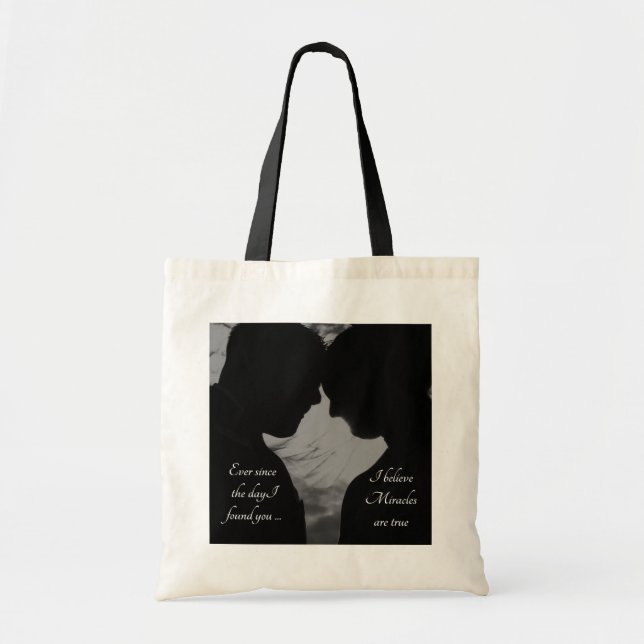 Romantic Couple "You are a Miracle" Tot Bag Gift (Front)