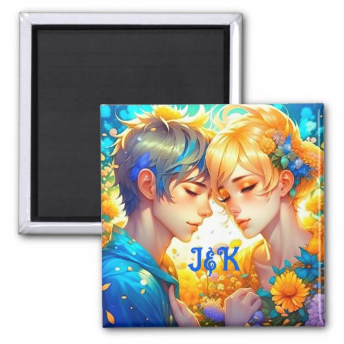 Romantic Couples Gift  Anime Boy and Girl Magnet