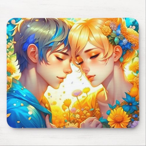 Romantic Couples Gift   Anime Boy and Girl Mouse Pad
