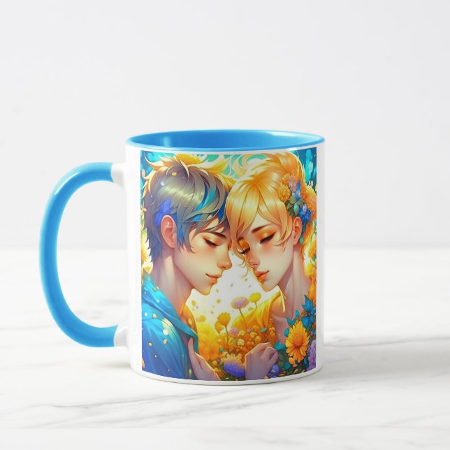Romantic Couple's Gift | Personalized Anime Mug (Left)