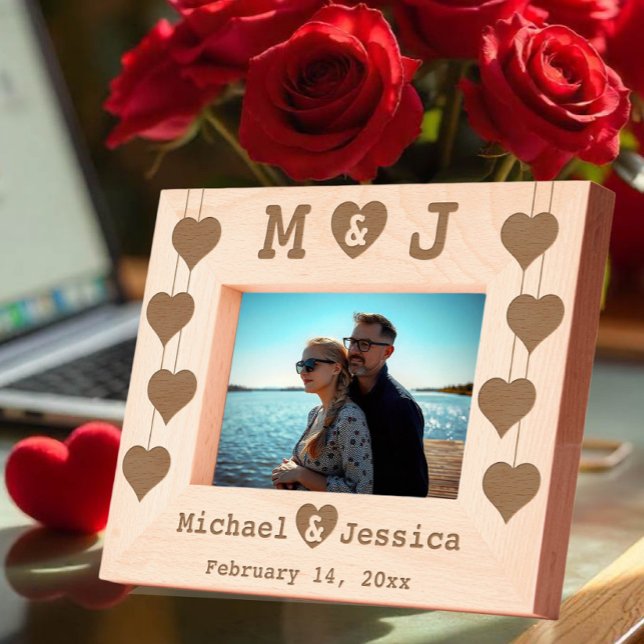 Romantic Couple's Keepsake with Names & Initials Engraved Frames (Creator Uploaded)