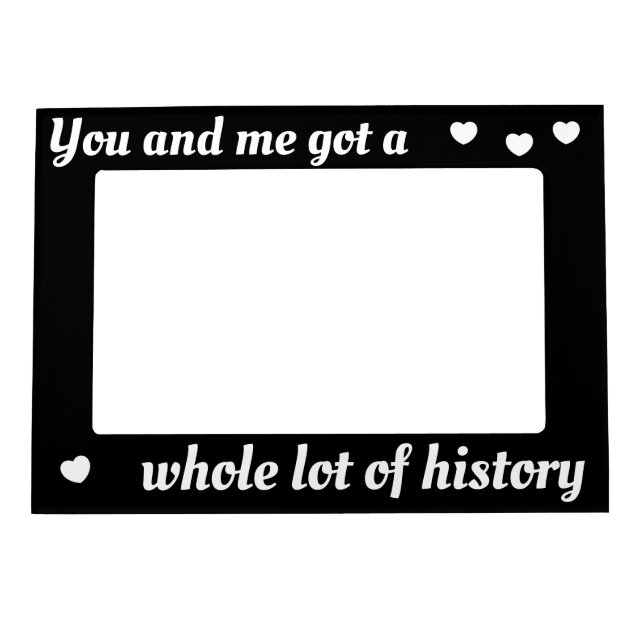 Romantic Couples Love Quote Modern Magnetic Frame (Front)