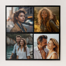 Romantic Couples Photo Collage Jigsaw