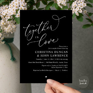 Romantic Couples Shower Party, Together In Love Invitation