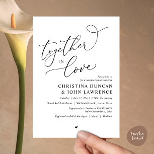 Romantic Couples Shower Party, Together In Love Invitation